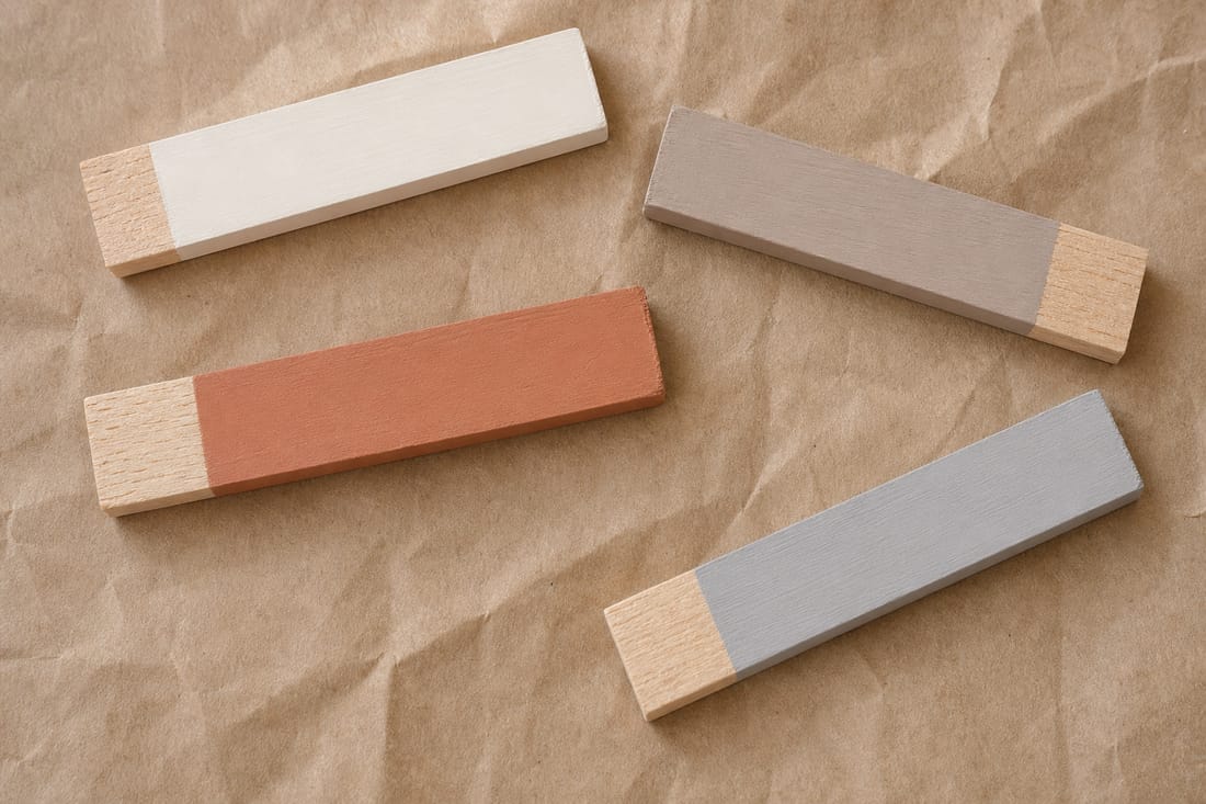 Exemple : nuancier de couleurs peintes sans texte