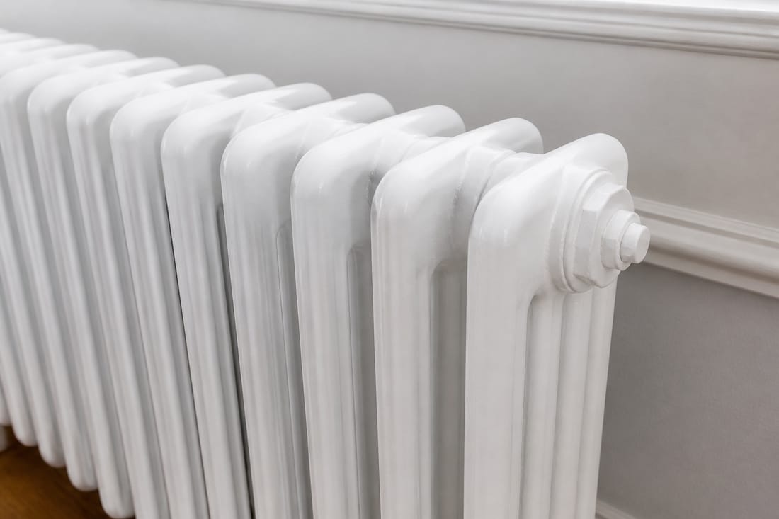 Exemple : radiateur fraîchement peint